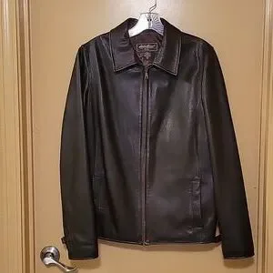 ジャケット・アウター 00s Eddie bauer short leather blouson Eddie Bauer Legend Journeyman Bomber Leather Jacket Size XL